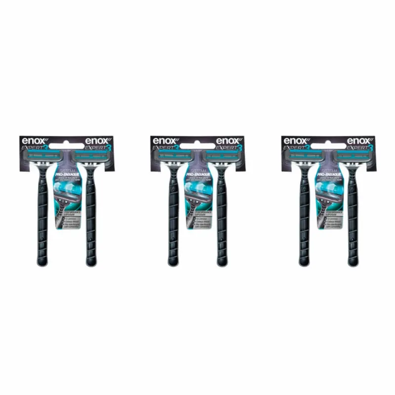 Enox Expert 3 Aparelho De Barbear C/2 (Kit C/03)