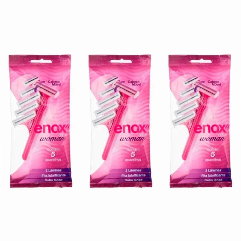 Enox Woman Gt2 Aparelho De Barbear Feminino C/5 (Kit C/03)