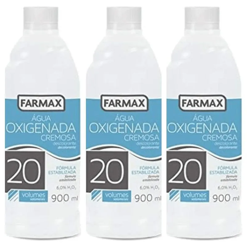 Farmax AGua Oxigenada Cremosa 20vol 900ml (Kit C-03)