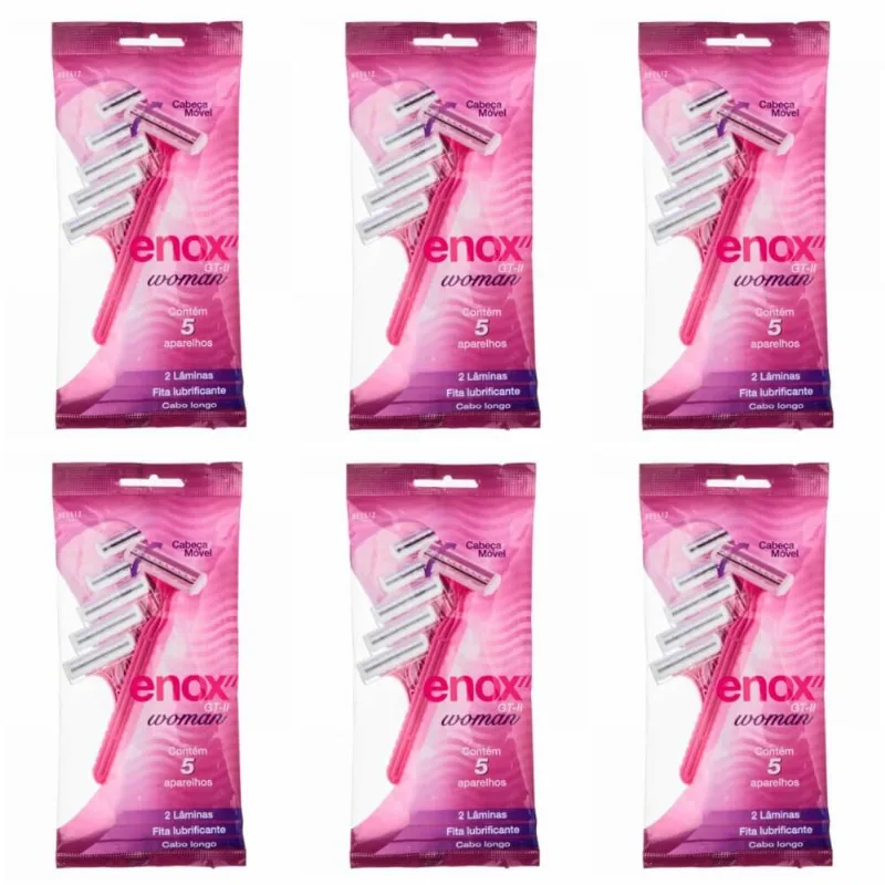 Enox Woman Gt2 Aparelho De Barbear Feminino C/5 (Kit C/06)