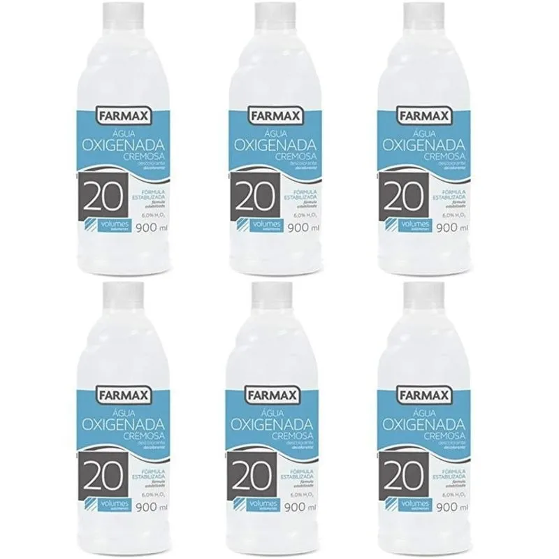 Farmax AGua Oxigenada Cremosa 20vol 900ml (Kit C-06)