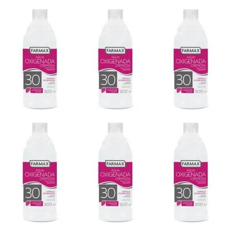 Farmax AGua Oxigenada Cremosa 30vol 900ml (Kit C-06)