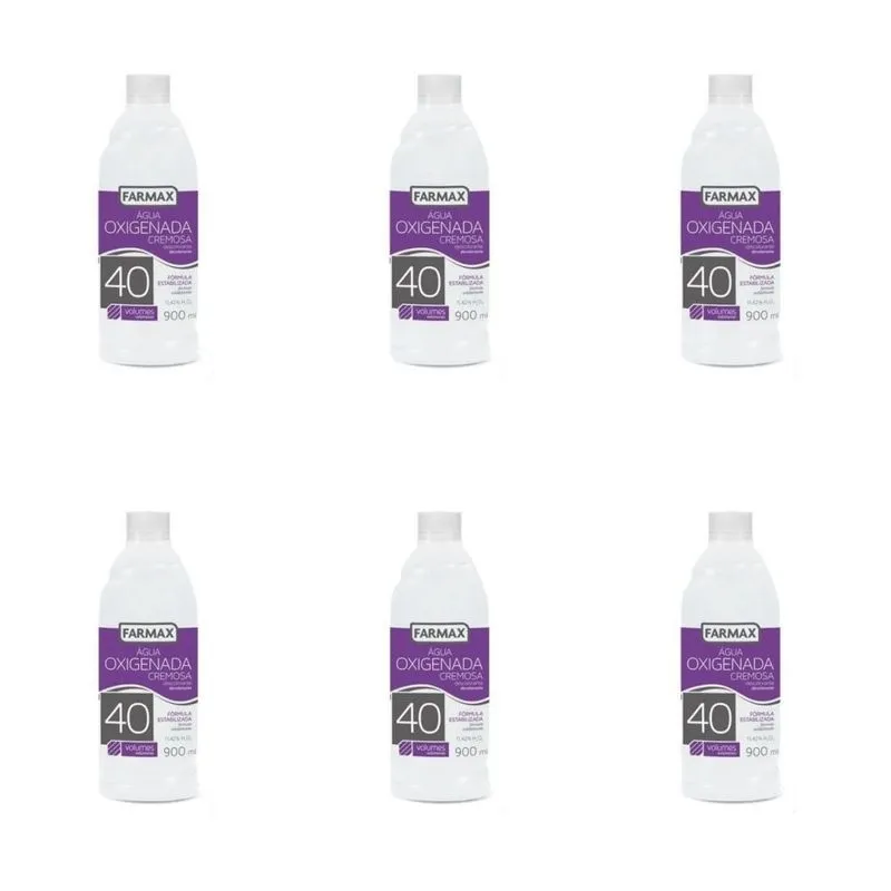 Farmax AGua Oxigenada Cremosa 40vol 900ml (Kit C-06)