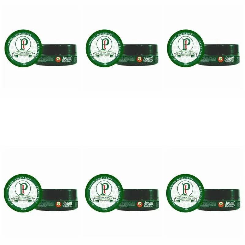 Yelsew Pomada Modeladora Extra Forte Efeito Back Palmeiras 150g (Kit C/06)