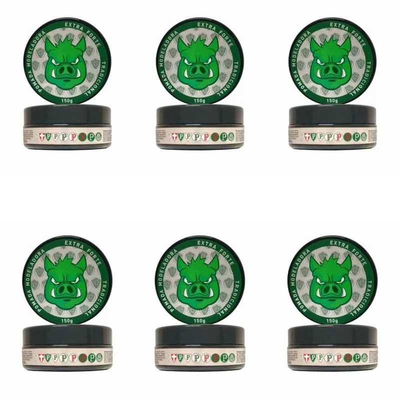 Yelsew Pomada Modeladora Extra Forte Tradicional Palmeiras 150g (Kit C/06)