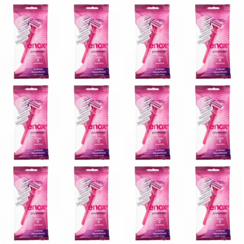 Enox Woman Gt2 Aparelho De Barbear Feminino C/5 (Kit C/12)