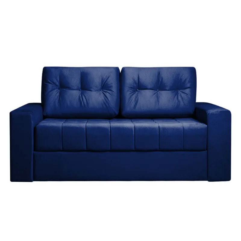 Sofá-Cama Murilo Veludo Azul 1,82m