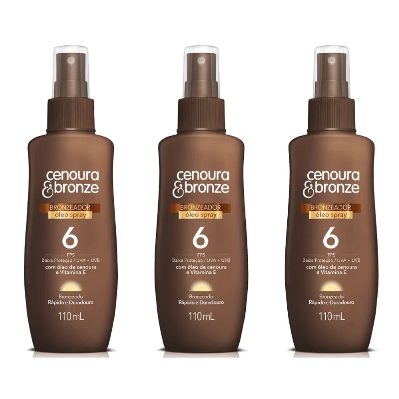 Cenoura E Bronze Fps6 Oleo Bronzeador 110ml (kit C-03)