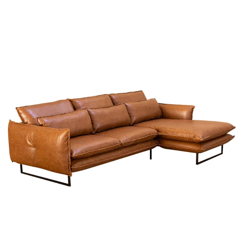 Sofá Ibiza com Chaise Camel Waxy 2,70m