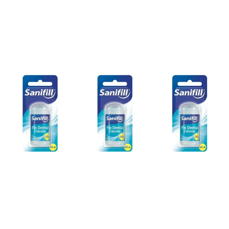 Sanifill Fio Dental 50m (Kit C/03)
