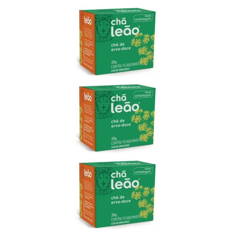 LeÃO Erva Doce ChÁ C/10 (Kit C/03)