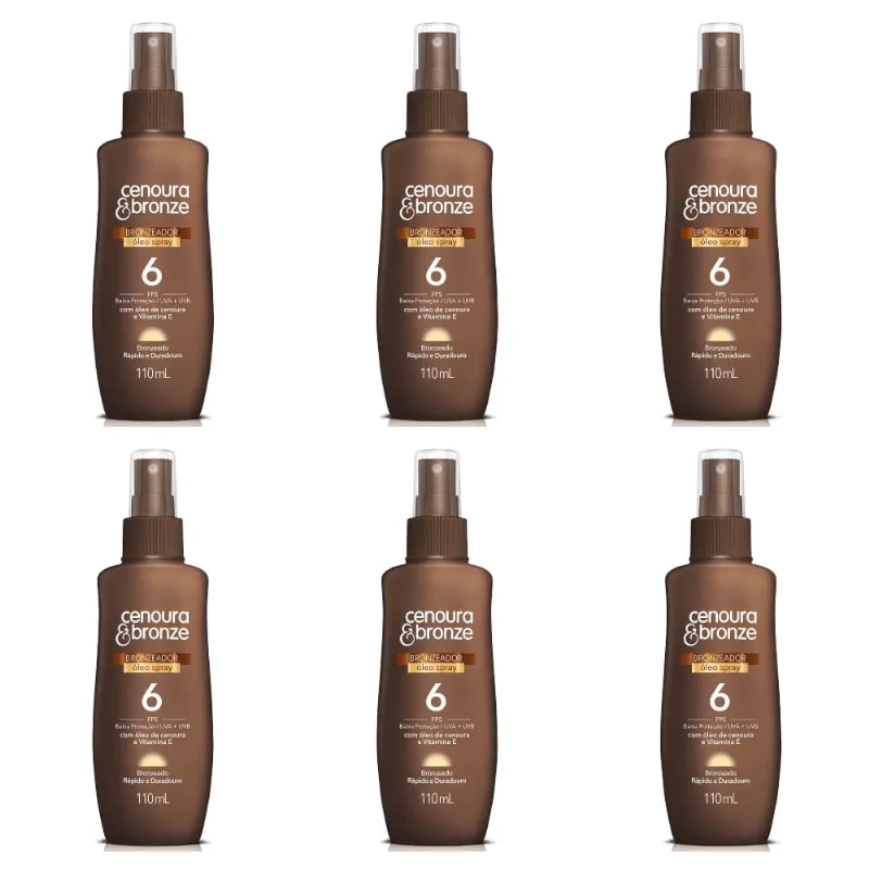 Cenoura E Bronze Fps6 Oleo Bronzeador 110ml (kit C-06)