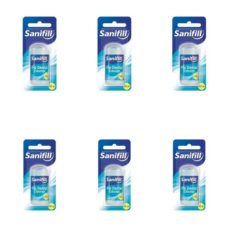 Sanifill Fio Dental 50m (Kit C/06)