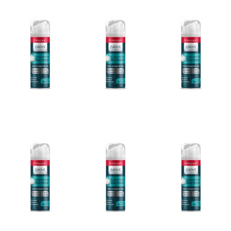 Above Pocket Espuma De Barbear 100ml (Kit C/06)