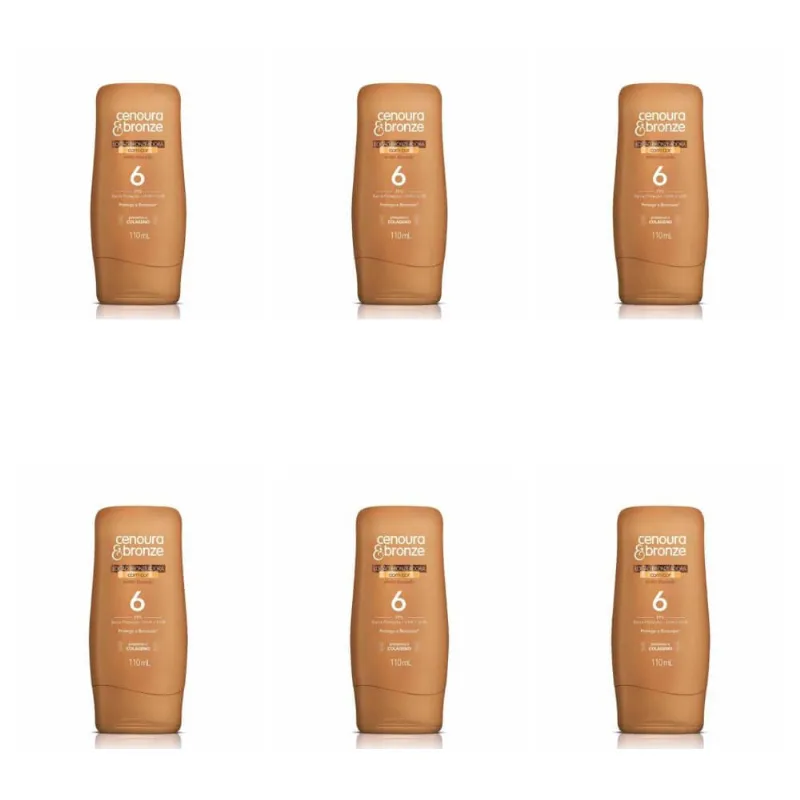 Cenoura Bronze Fps6 Locao Bronzeadora 110ml (kit C-06)