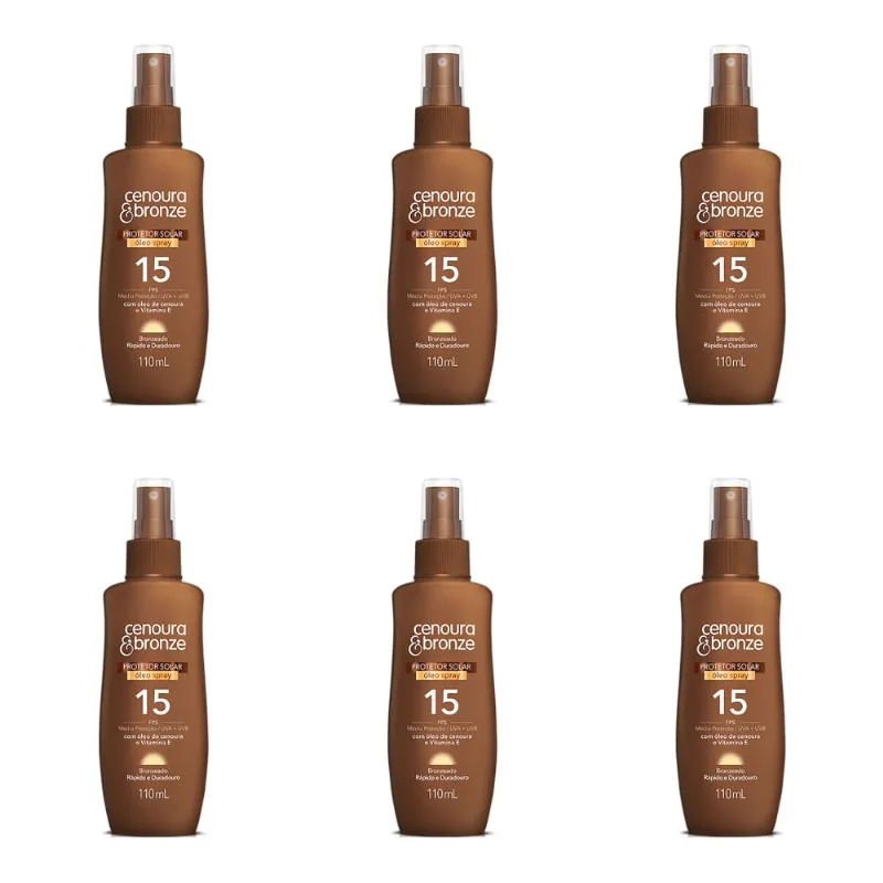 Cenoura Bronze Fps15 OLeo Bronzeador Spray 110ml (Kit C-06)