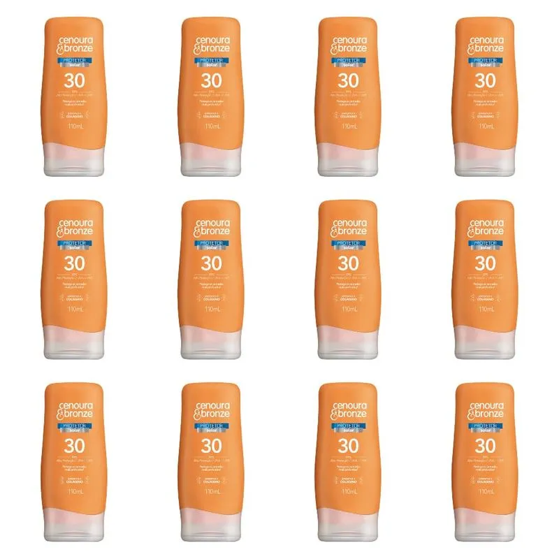 Cenoura & Bronze Fps30 Protetor Solar 110ml (Kit C/12)