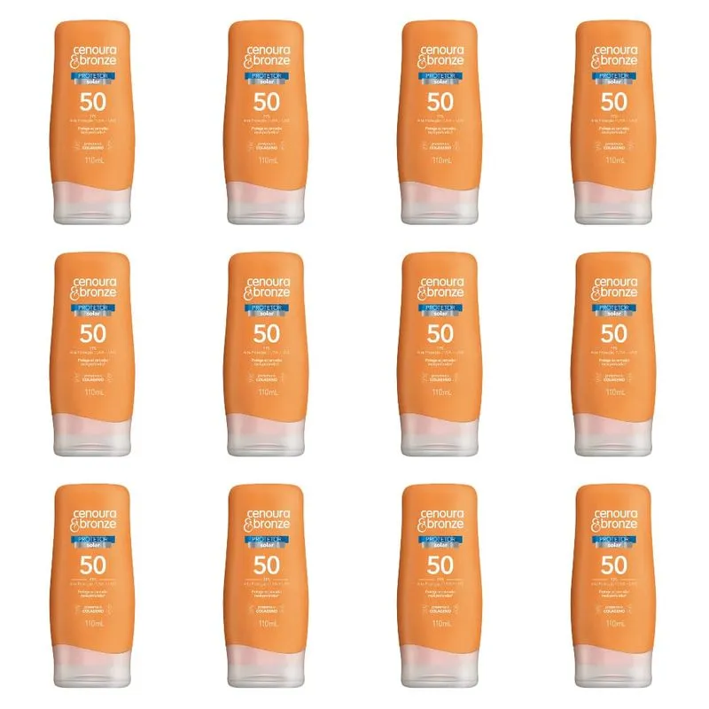Cenoura & Bronze Fps50 Protetor Solar 110ml (Kit C/12)