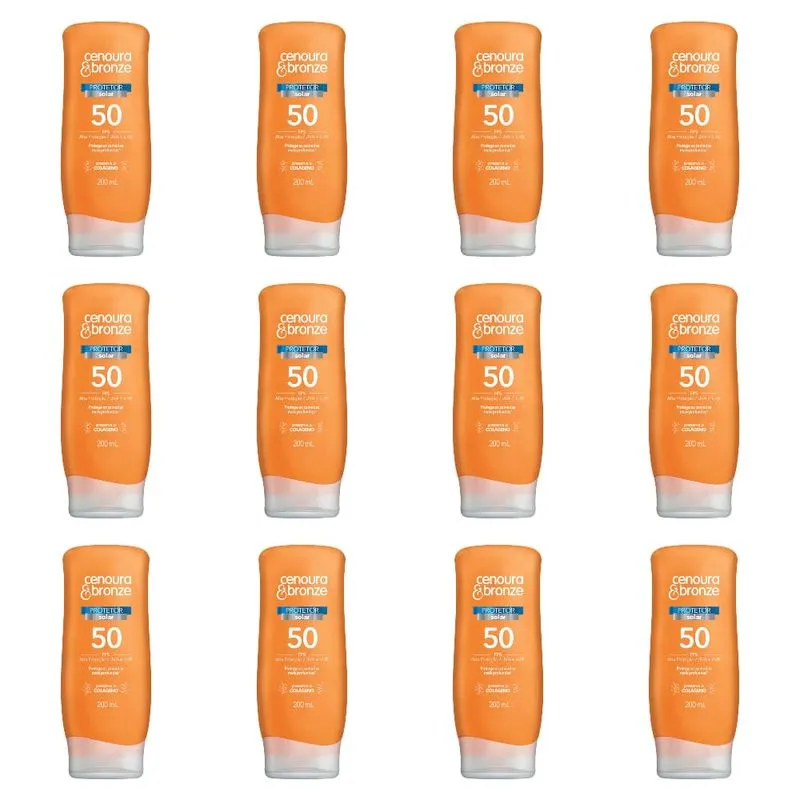 Cenoura & Bronze Fps50 Protetor Solar 200ml (Kit C/12)