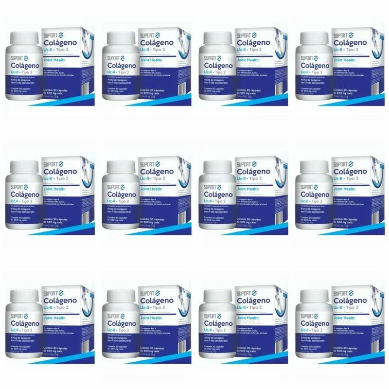 Suport ColÁGeno 500mg Tipo 2 C/30 (Kit C/12)
