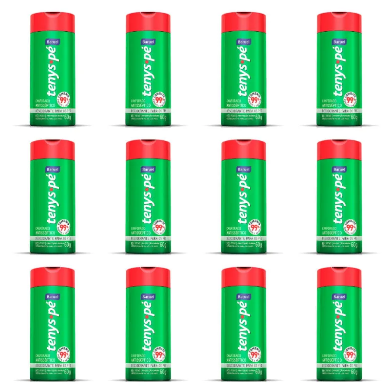 Tenys PÉ Canforado Talco 60g (Kit C/12)