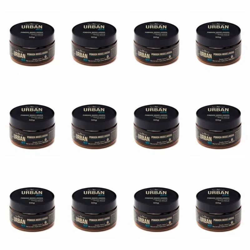 Urban Men Barba Pomada Modeladora 50g (Kit C/12)