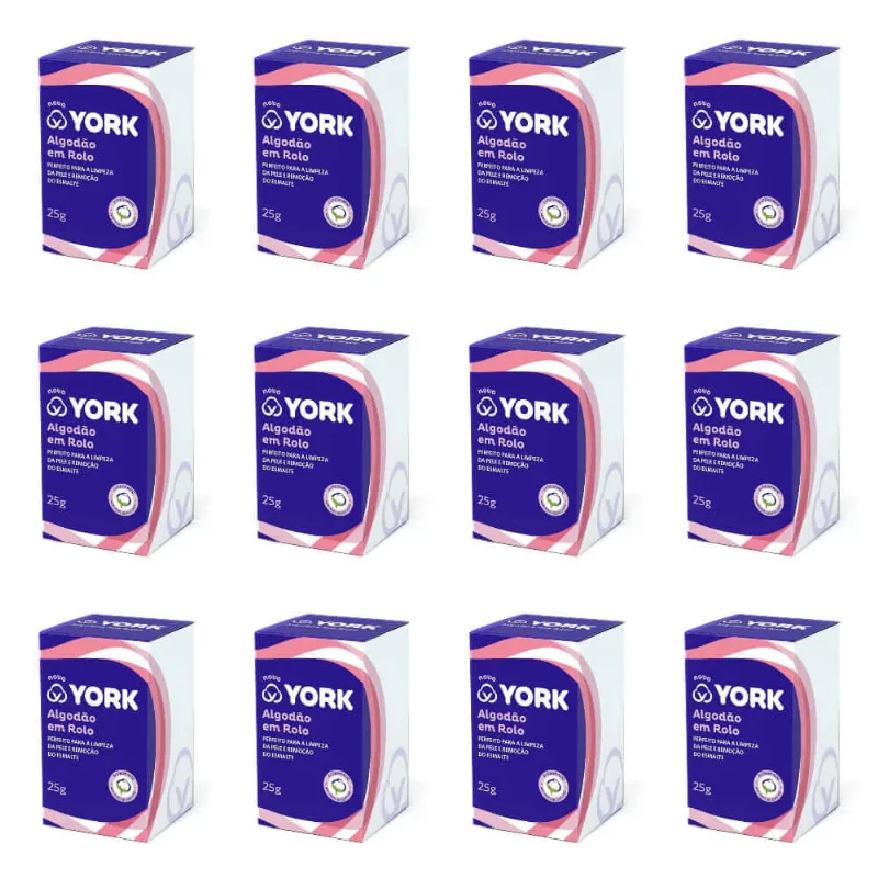 York Fluffy AlgodÃO 25g (Kit C/12)