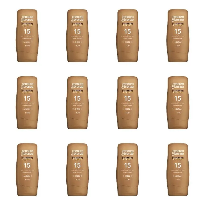 Cenoura & Bronze Fps15 LoÇÃO Bronzeadora C/ Cor 110ml (Kit C/12)