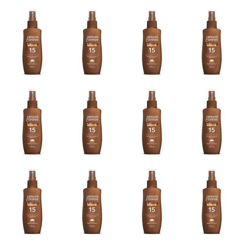 Cenoura Bronze Fps15 OLeo Bronzeador Spray 110ml (Kit C-12)