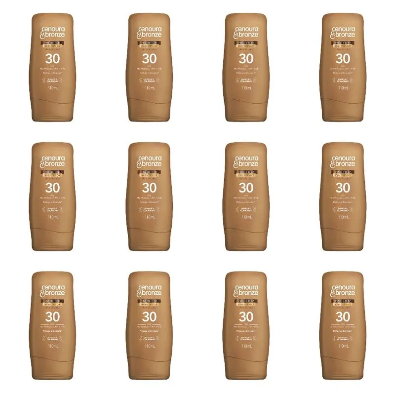 Cenoura & Bronze Fps30 Protetor Solar C/ Cor 110ml (Kit C/12)