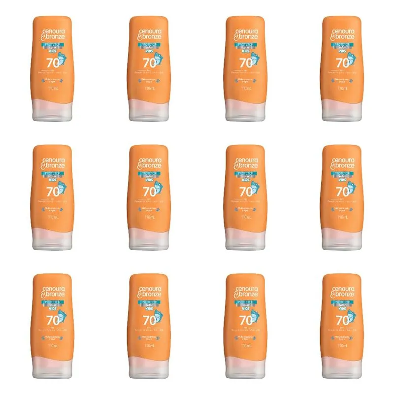 Cenoura & Bronze Kids Fps70 Protetor Solar 110ml (Kit C/12)