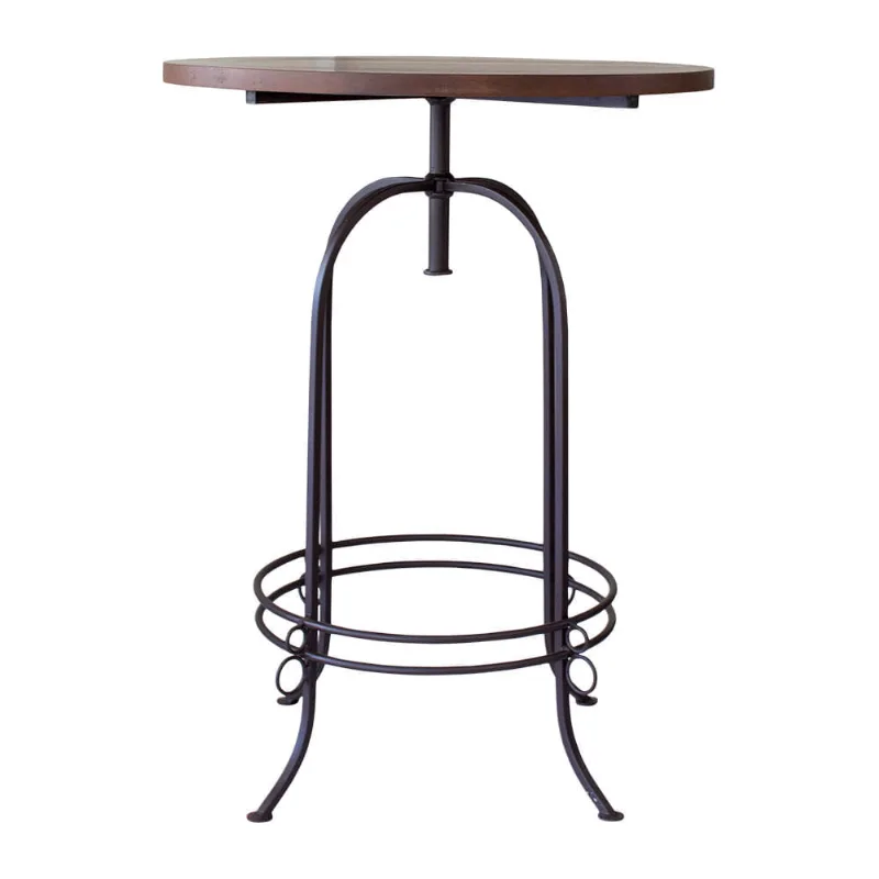 Mesa Bistro Mineira Castanho e Preta 80cm