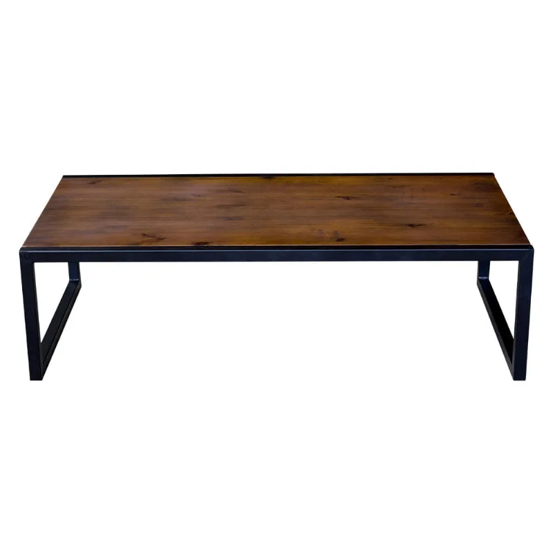 Mesa de Centro Max Castanho e Preta 1,20m