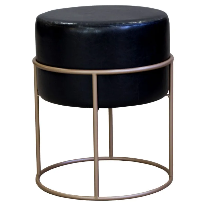 Puff Nina Preto e Cobre