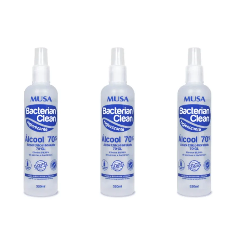 Musa Bact Clean Alcool 70 Spray 320ml (Kit C-03)