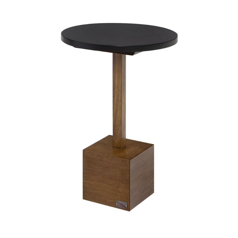 Mesa de Apoio Alpina Preta e Marrom 33cm
