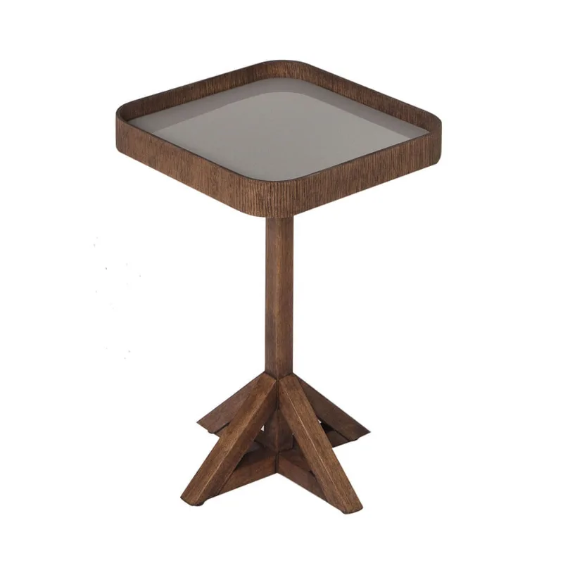 Mesa de Apoio Latte Marrom e Cinza 34cm