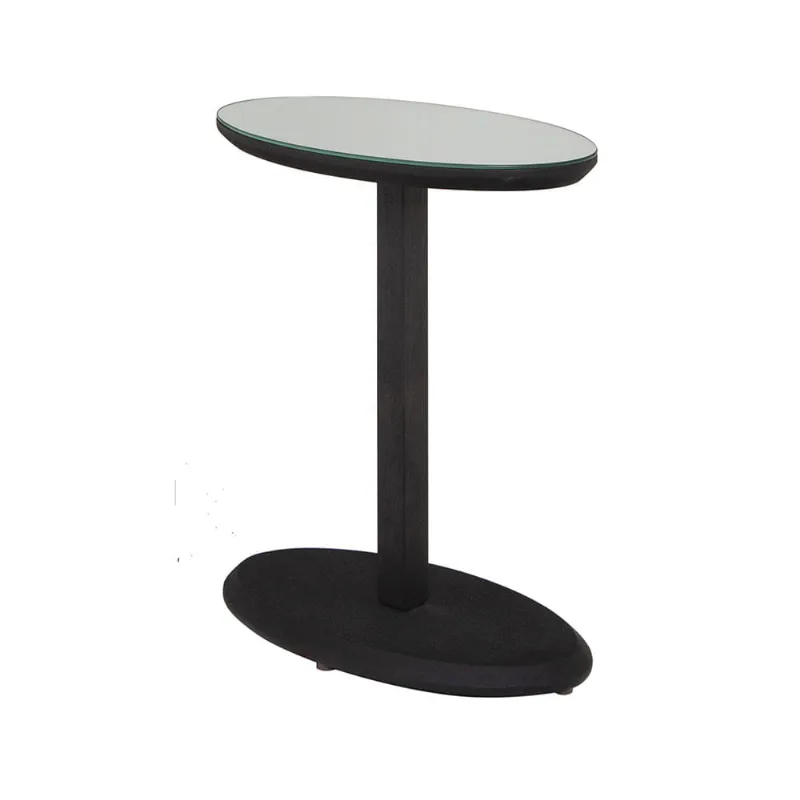 Mesa de Apoio Topazio Preta e Branco 34cm