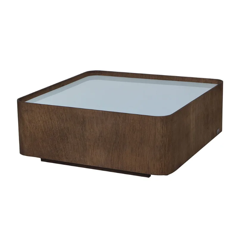 Mesa de Centro Bira Branca e Marrom 70cm