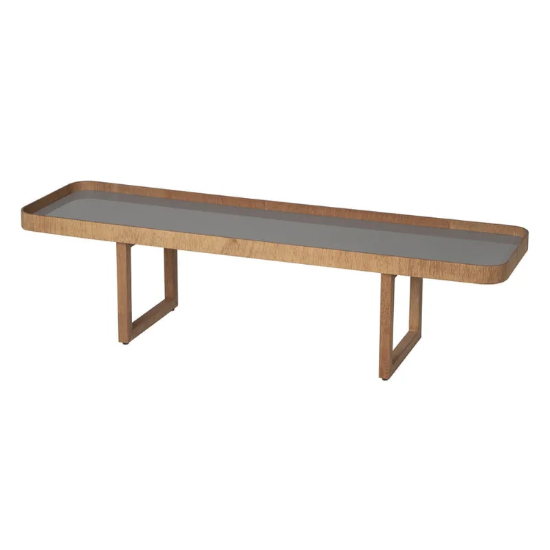 Mesa de Centro Gaia Marrom e Cinza 1,35m