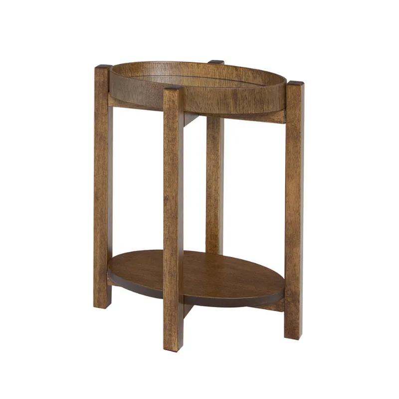Mesa de Apoio Ninho Topazio Marrom Com Verniz 42cm