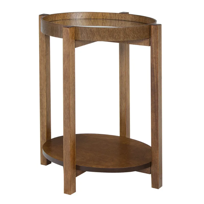 Mesa de Apoio Ninho Topazio Marrom com Verniz 52cm
