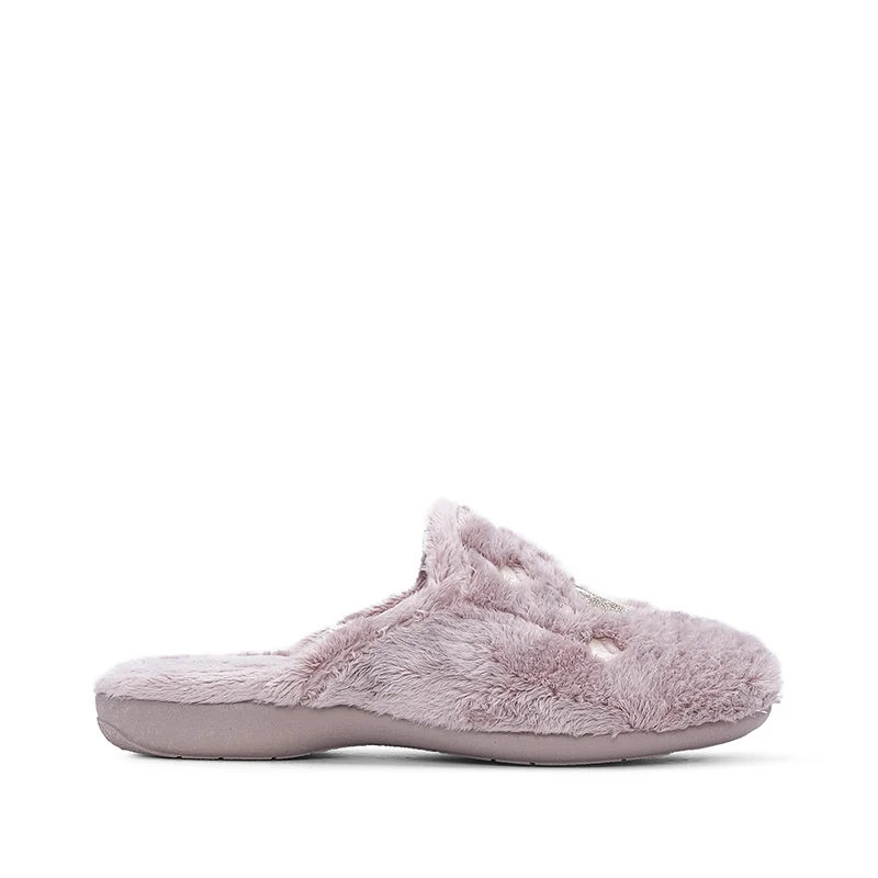 Chinelo Salto Raso Mulher Têxtil Taupe 38