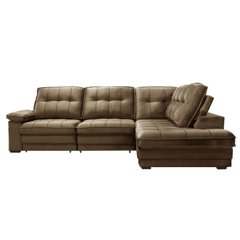 Sofá Annapolis Retrátil com Chaise Direita Chocholate