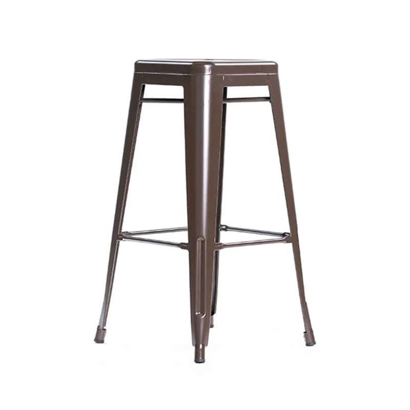 Banqueta Iron Tolix Alta Marrom