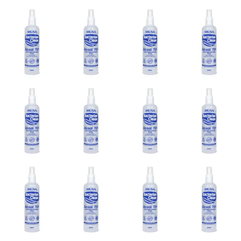Musa Bact Clean Alcool 70 Spray 320ml (Kit C-12)