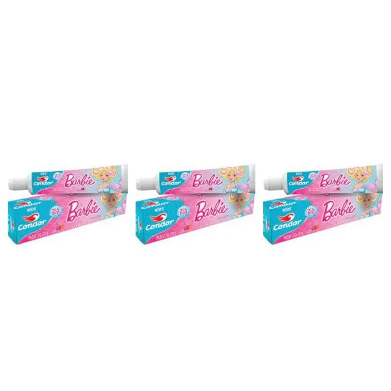 Condor Baby Barbie 2-5 Anos Gel Dental C- Fluor 50g (kit C-03)