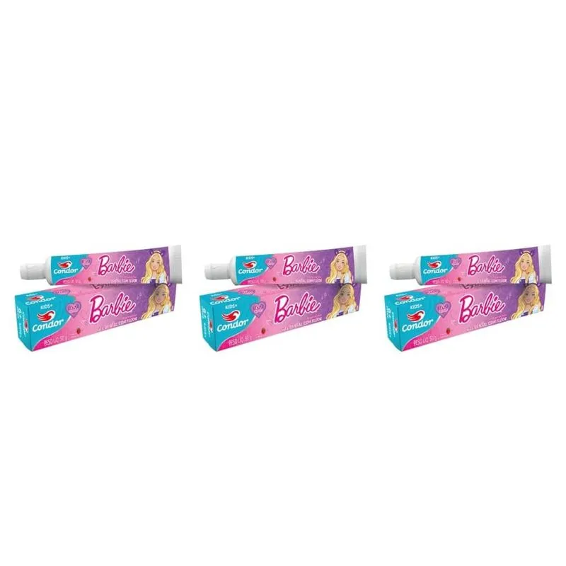 Condor Baby Barbie Acima 6 Anos Gel Dental C- Fluor 50g (kit C-03)