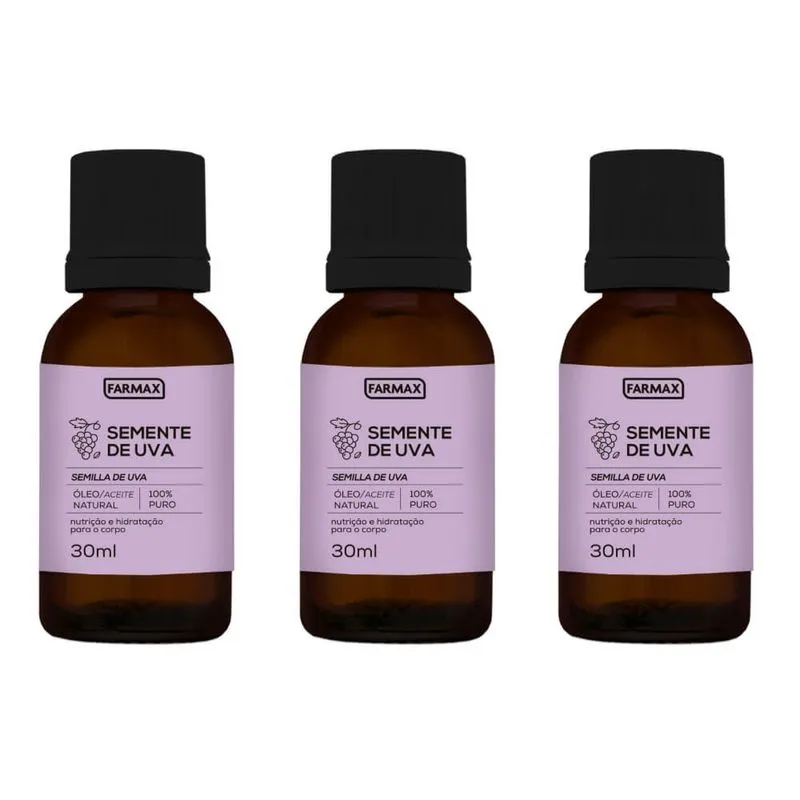 Farmax Oleo De Semente De Uva 30ml (kit C-03)