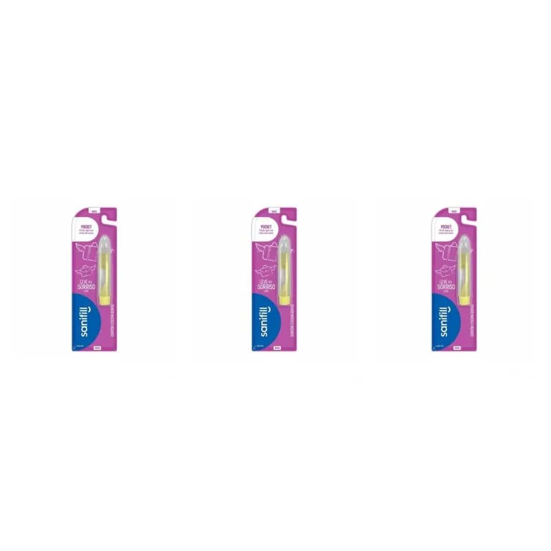 Sanifill Pocket Escova Dental Macia Cores Sortidas (Kit C-03)